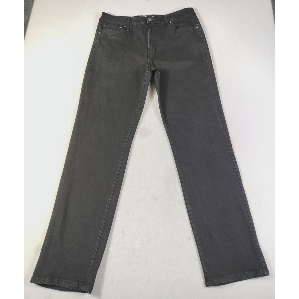 American Tall Jeans Womens‎ 36 Black Harper High Rise Straight Tall Minimalist